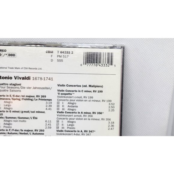 Itzhak Perlman Vivaldi The Four Seasons 3 Violin Concertos CD EMI Classics - Picture 6 of 11